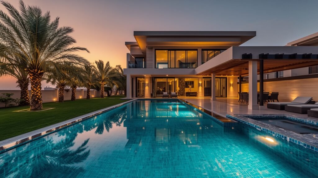 Lucid Origin Ultramodern luxury swimming pool and landscaped g 2